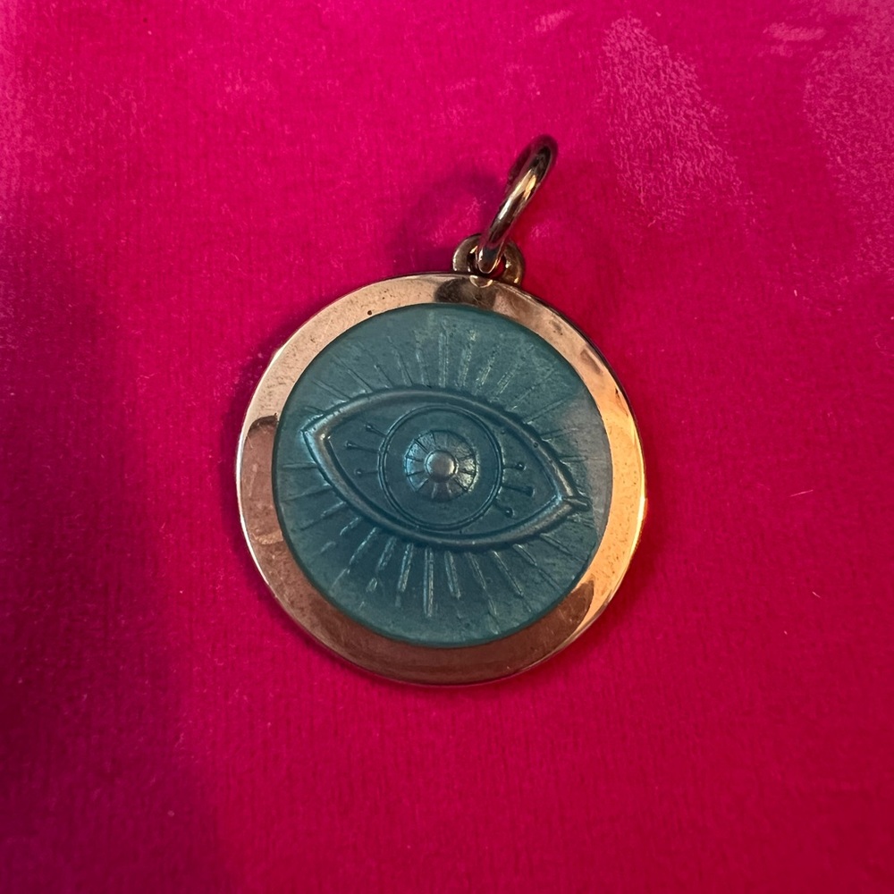 Colby Davis Medium Blue Evil Eye.  .925 Sterling silver.